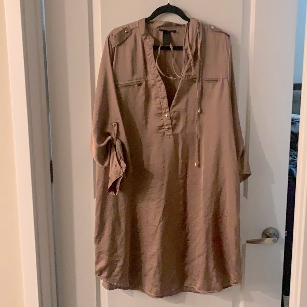 Satin material dress